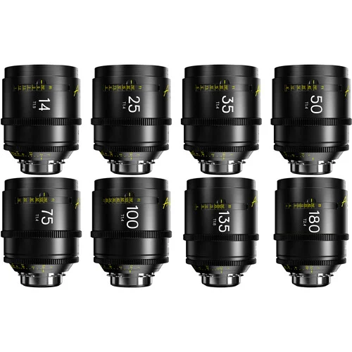 DZOFILM Arles 14/25/35/50/75/100/135/180mmFF/VV Prime Cine 8-Lens Kit PL