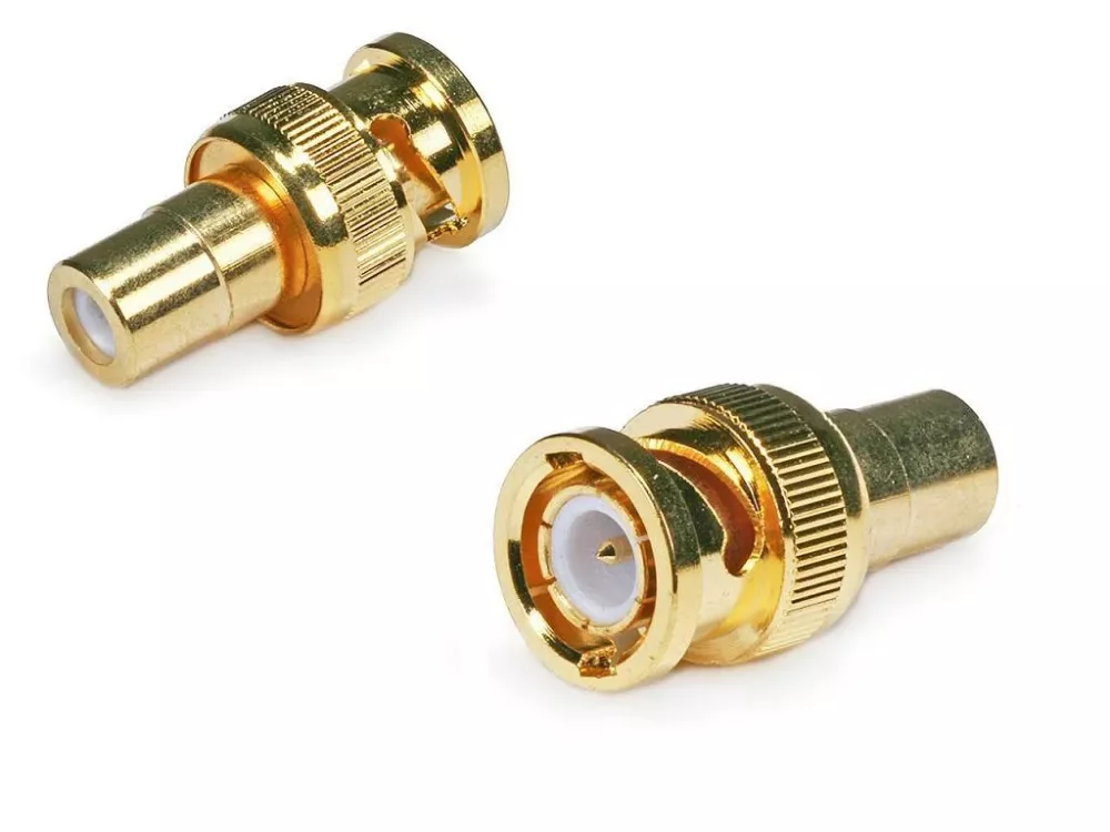 Female RCA to BNC Male Connector - Gold Plated