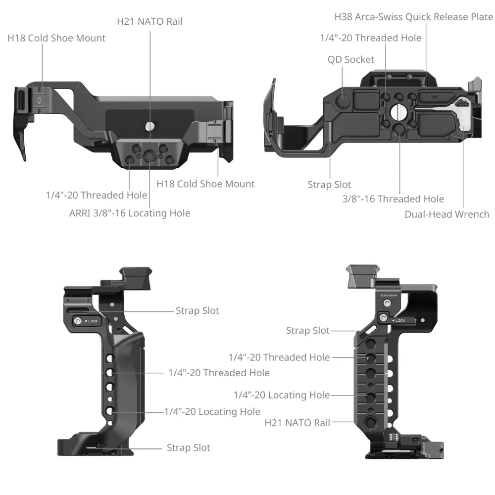Smallrig Cage Kit for Panasonic LUMIX S1 II / S1 IIE / S1R II