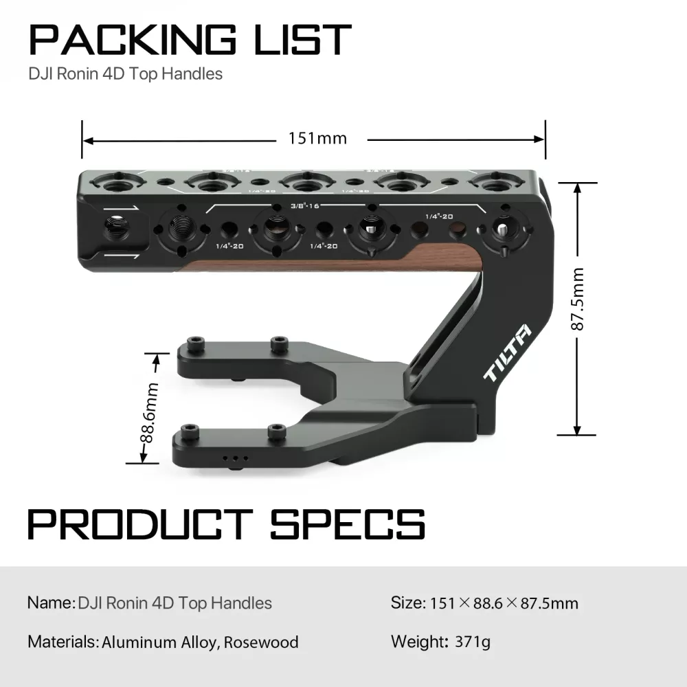 Tilta Top Handle for DJI Ronin 4D
