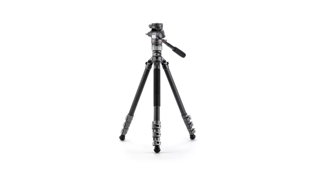 Tilta Travel Video Fluid Head with 3-Stage Carbon Fiber Legs (5KG) - Space Gray