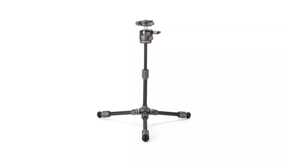 Tilta Tabletop Ball Head with 1-Stage Carbon Fiber Tripod Legs (3KG) Extendable Edition - Space Gray