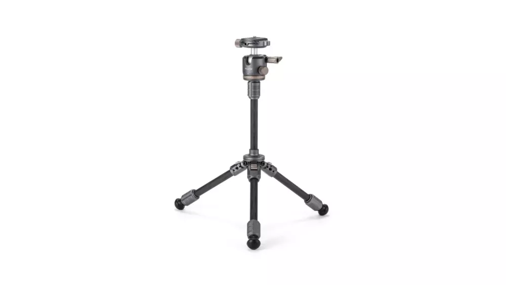 Tilta Tabletop Ball Head with 1-Stage Carbon Fiber Tripod Legs (3KG) Extendable Edition - Space Gray