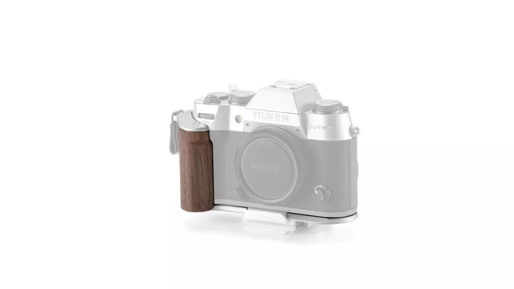 Tilta Mounting Baseplate with Wooden Grip for Fujifilm X-T50 - Silver
