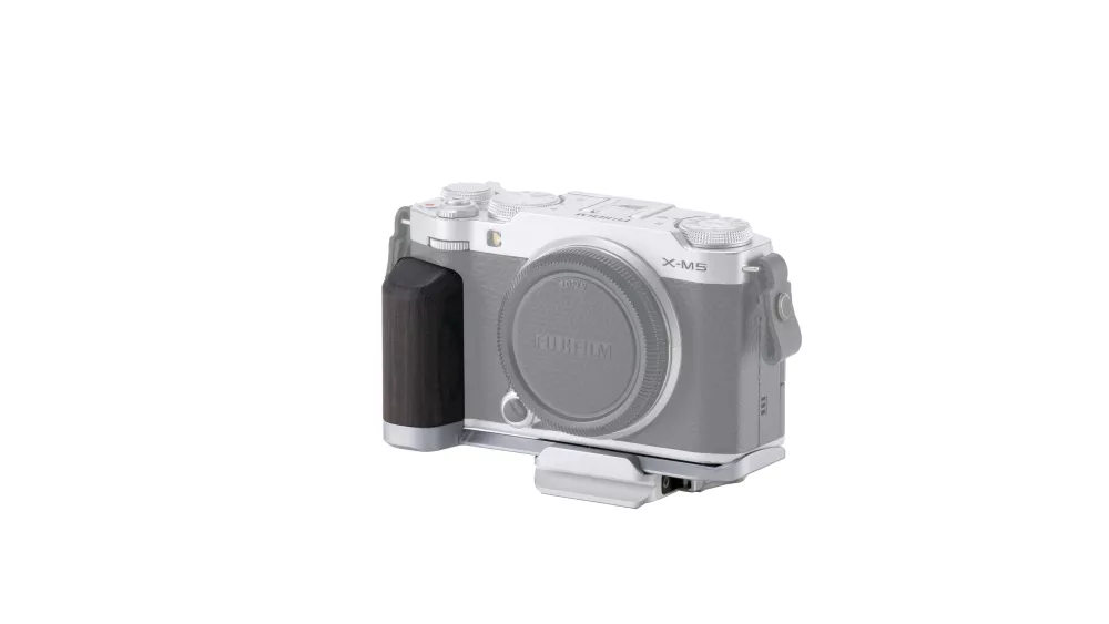 Tilta Mounting Baseplate with Wooden Grip for Fujifilm X-M5 - Silver