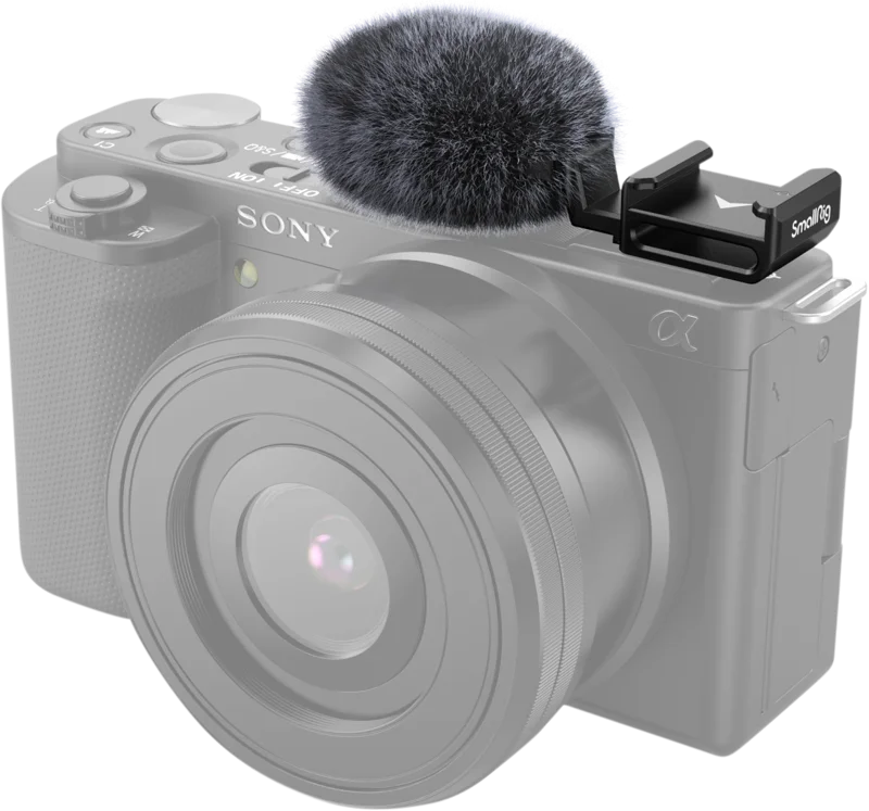 SmallRig 3526 Cold Shoe Adapter with windshield Kit For Sony ZV-E10 & ZV-1