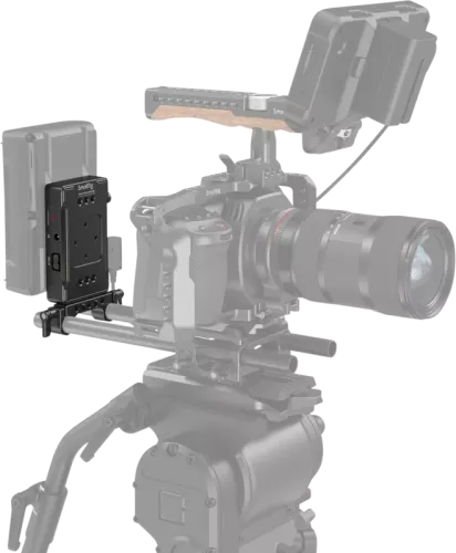 SmallRig 3498 Battery Adapter Plate V-Mount (Basic Version) with Dual Rod Clamp