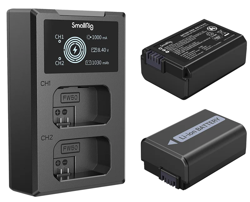 SmallRig 3818 NP-FW50 Battery & Charger Kit