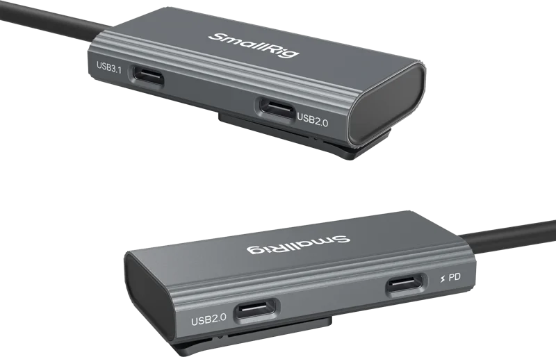 SmallRig 4598 USB-C Hub 4-in-1 PD/USB-C 3.1/USB-C 2.0 with Audio Adapter