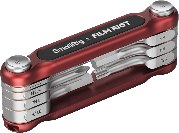 SmallRig 4811 x FILM RIOT 7-in-1 Folding Wrench Set with Multiple Angle Positioning Red