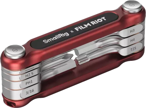 SmallRig 4811 x FILM RIOT 7-in-1 Folding Wrench Set with Multiple Angle Positioning Red