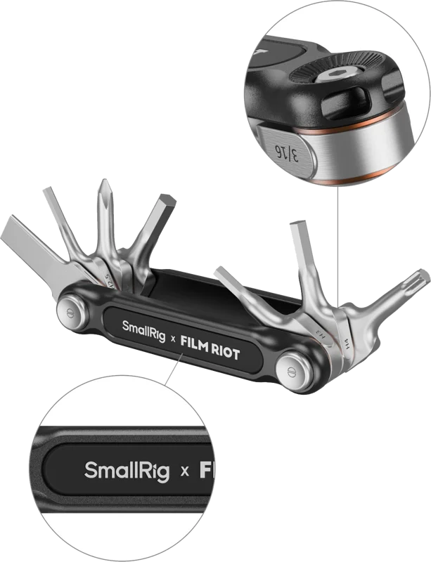 SmallRig 4374 x FILM RIOT 7-in-1 Folding Wrench Set with Multiple Angle Positioning Black