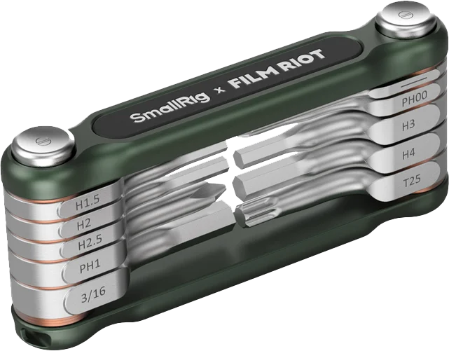 SmallRig 4814 x FILM RIOT 10-in-1 Folding Wrench Set with Multiple Angle Positioning Green