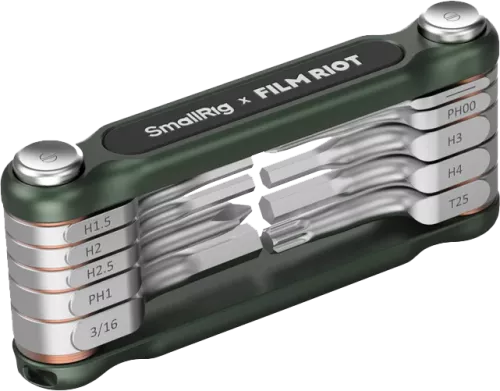 SmallRig 4814 x FILM RIOT 10-in-1 Folding Wrench Set with Multiple Angle Positioning Green