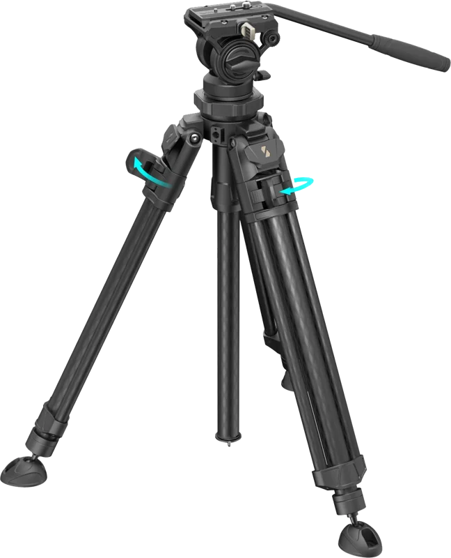 SmallRig 4420 Lightweight Video Carbon Fiber Tripod Kit AD-50 Pro