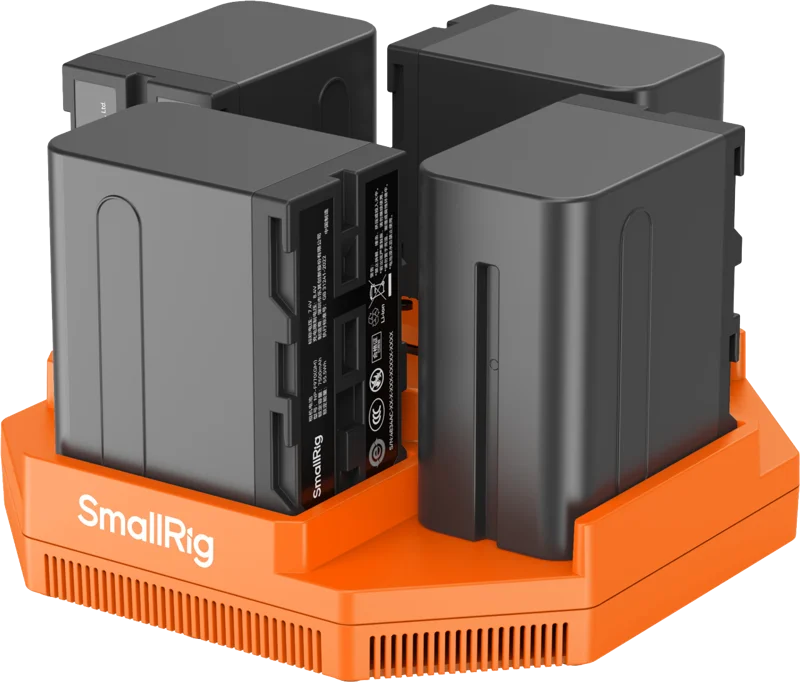 SmallRig 4834 NP-F970 4-Channel Camera Battery Charger & 4-Battery Kit