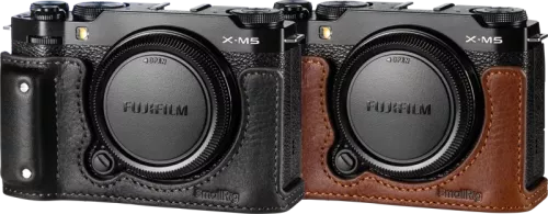 SmallRig 4880 Camera Leather Half Case Kit for FUJIFILM X-M5 Brown