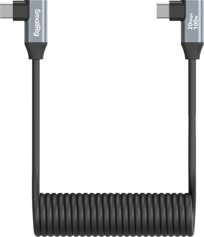 SmallRig 4793 USB-C Angled to USB-C Angled Coiled Data Cable
