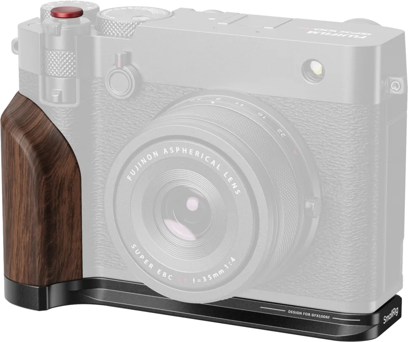 SmallRig 5266 L-Shape Mount Plate with Wooden Handle for FUJIFILM GFX100RF Black