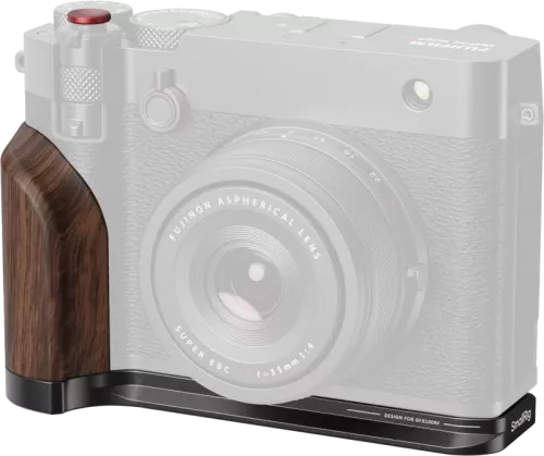 SmallRig 5266 L-Shape Mount Plate with Wooden Handle for FUJIFILM GFX100RF Black