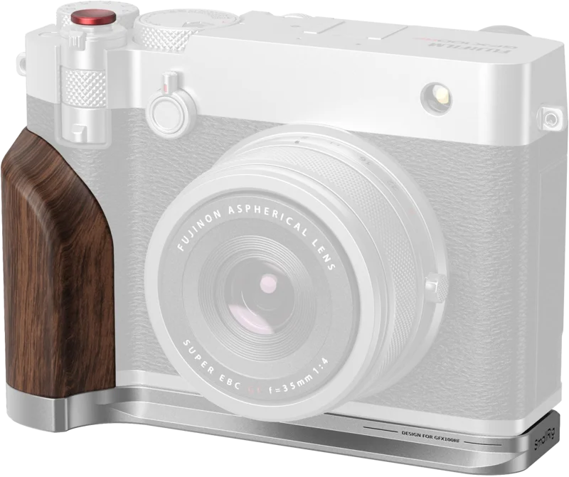 SmallRig 5265 L-Shape Mount Plate with Wooden Handle for FUJIFILM GFX100RF Silver