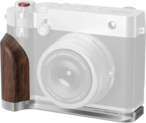 SmallRig 5265 L-Shape Mount Plate with Wooden Handle for FUJIFILM GFX100RF Silver