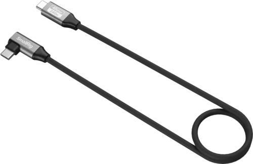 SmallRig 5076 USB-C Data Cable (Straight to Angled, 60cm (40Gbps + 240W + 8K)