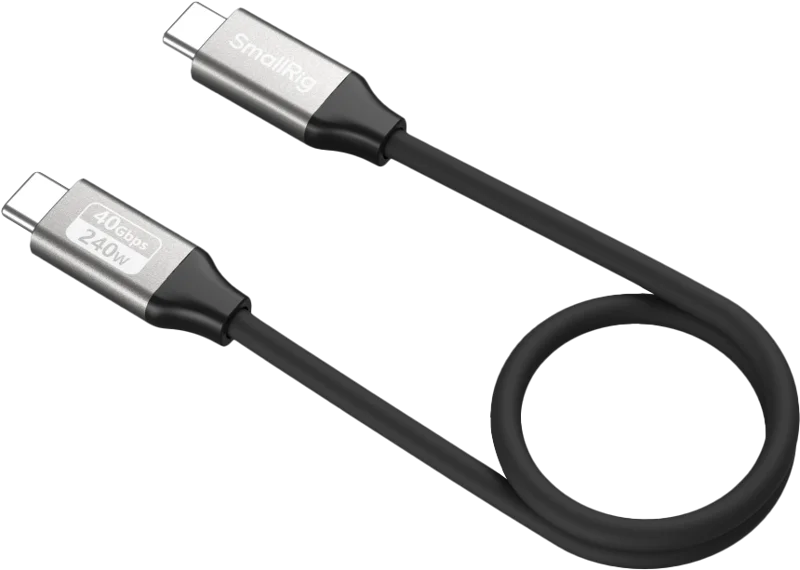 SmallRig 5073 USB-C Data Cable (Straight to Straight, 35cm (40Gbps + 240W + 8K)