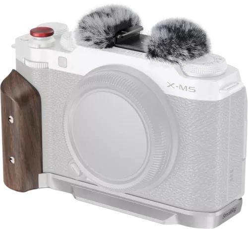 SmallRig 5261 L-Shape Mount Plate with Wooden Handle for FUJIFILM X-M5 Sliver