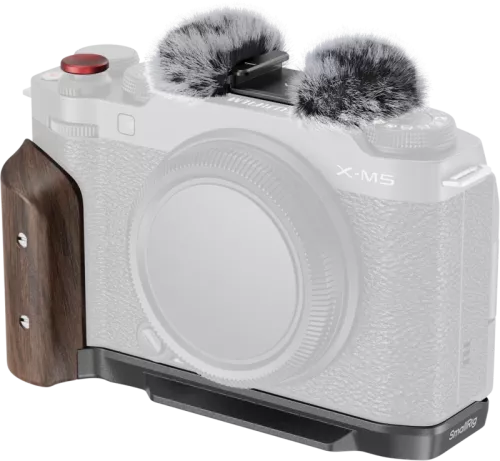 SmallRig 5260 L-Shape Mount Plate with Wooden Handle for FUJIFILM X-M5 Black