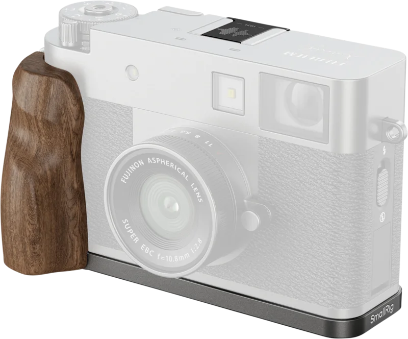 SmallRig 5394 L-Shaped Mount Plate with Wooden Handle for FUJIFILM X half Charcoal Silver