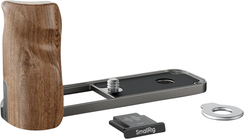 SmallRig 5394 L-Shaped Mount Plate with Wooden Handle for FUJIFILM X half Charcoal Silver