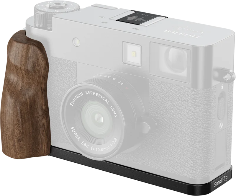 SmallRig 5224 L-Shaped Mount Plate with Wooden Handle for FUJIFILM X half Black