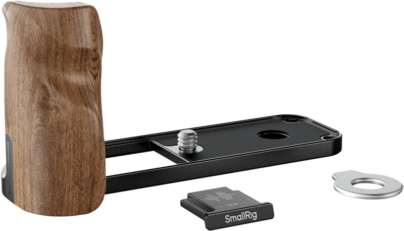SmallRig 5224 L-Shaped Mount Plate with Wooden Handle for FUJIFILM X half Black