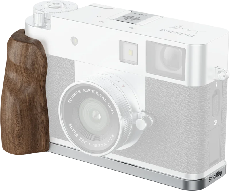 SmallRig 5223 L-Shaped Mount Plate with Wooden Handle for FUJIFILM X half Silver