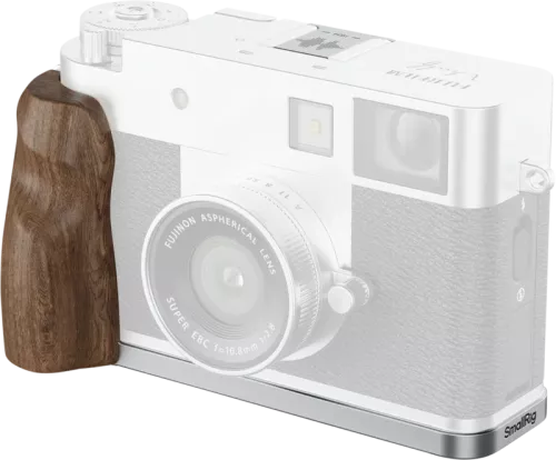 SmallRig 5223 L-Shaped Mount Plate with Wooden Handle for FUJIFILM X half Silver