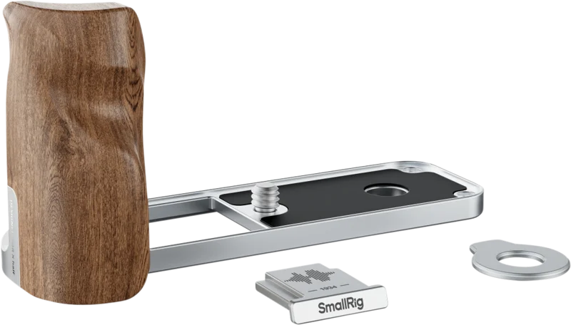 SmallRig 5223 L-Shaped Mount Plate with Wooden Handle for FUJIFILM X half Silver