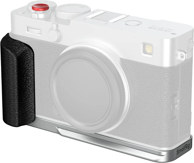 SmallRig 5447 L-Shaped Mount Plate with Silicone Handle for FUJIFILM X-E5 Silver