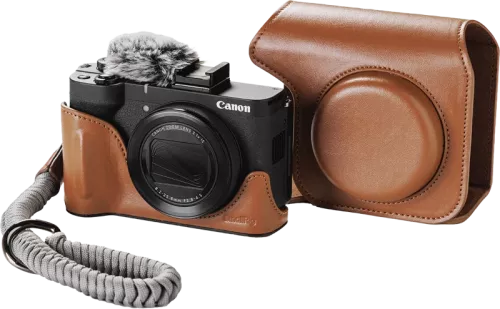 SmallRig 5385 Leather Case Kit for Canon PowerShot V1 Brown