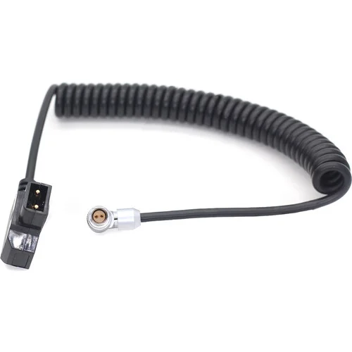 D-Tap to RED KOMODO 2-pin Spiral ström Kabel  35-50cm