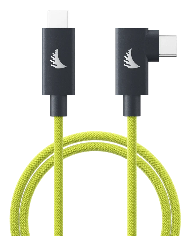 Angelbird Cable I USB-C 4.0 I Solid Flex Cable Right-Angle I Lime I 1 m