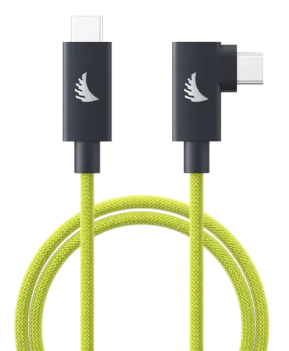 Angelbird Cable I USB-C 4.0 I Solid Flex Cable Right-Angle I Lime I 1 m