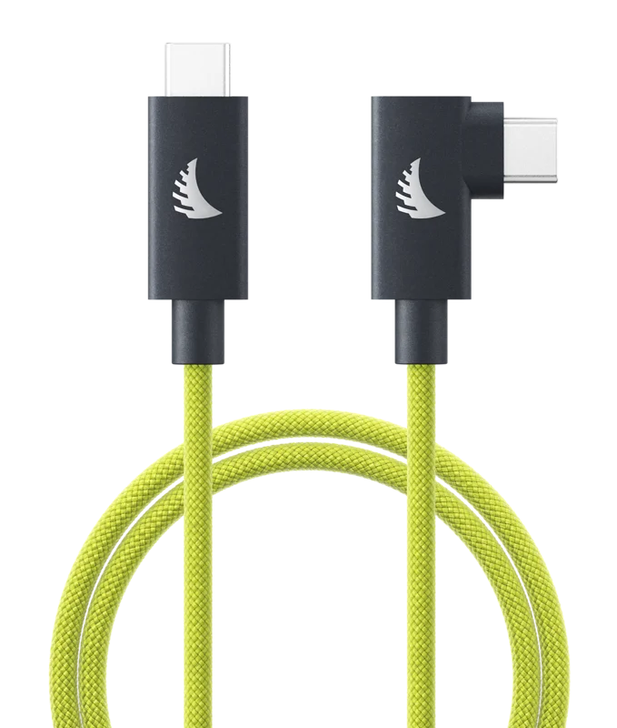 Angelbird Cable I USB-C 4.0 I Solid Flex Cable Right-Angle I Lime I 2 m
