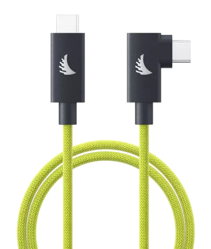 Angelbird Cable I USB-C 4.0 I Solid Flex Cable Right-Angle I Lime I 2 m