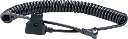 Atomos D-Tap to DC Locked connector Barrel Coiled Cable for Battery Eliminator and all Recorders