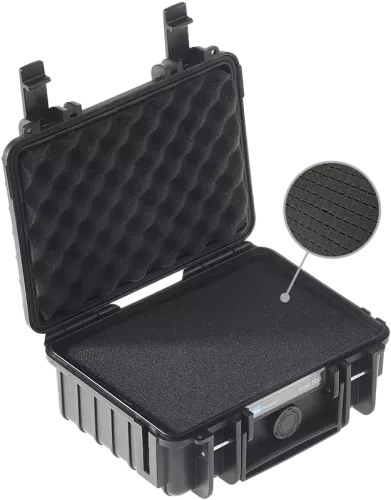 B&W Outdoor Cases B&W Outdoor Case Type 500 Svart (m. skumplast)