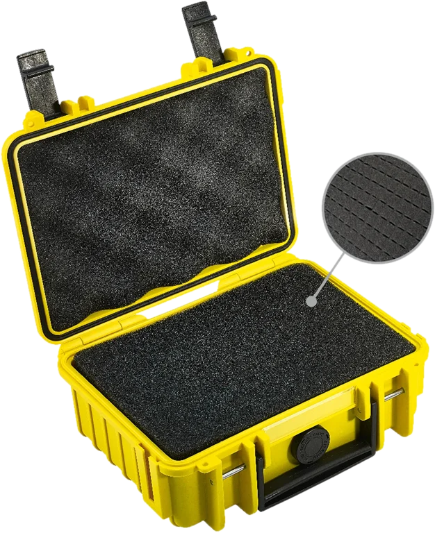 B&W Outdoor Cases Type 500 Gul (m. skumplast)