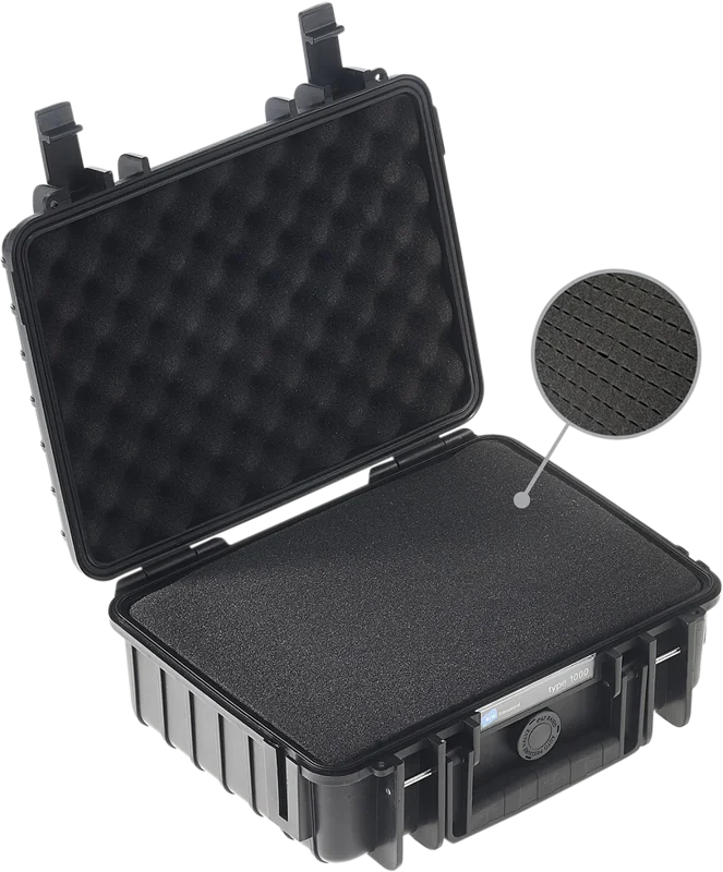 B&W Outdoor Cases Type 1000 Svart (m. skumplast)