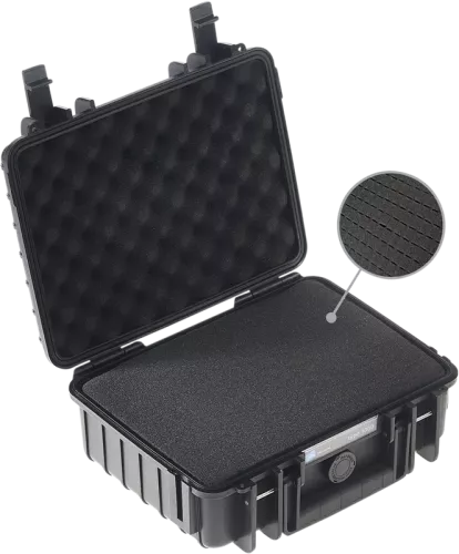 B&W Outdoor Cases Type 1000 Svart (m. skumplast)