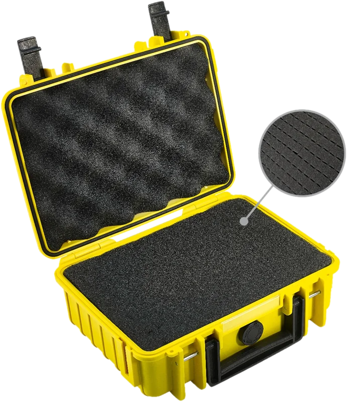 B&W Outdoor Cases Type 1000 Gul (m. skumplast)